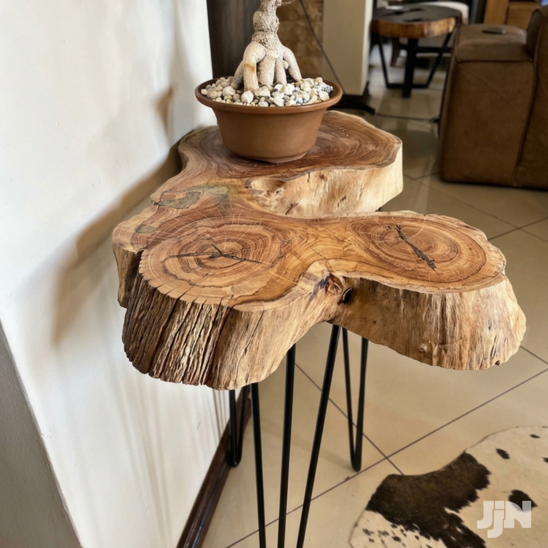 7-jjn-timbers-hardwood-disk-side-table-live-edge JJN Timbers hardwood disk side table live edge